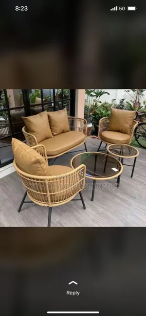 Executive Rattan Chair Set by 4
