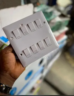 Original White Colour 8 Gang Multipurpose Switch