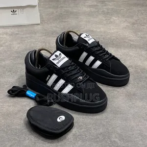 Adidas Campus X Bad Bunny Black White Sneakers