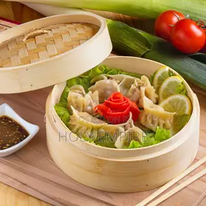 Bamboo Steamer Basket With Lid Dumpling Steamer Basket
