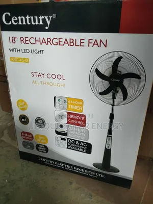 18" Ac Dc Century Rechargeable Standing Fan