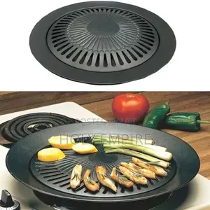 Korean Tabletop Center Raised Round Grill Pan for Outdoor