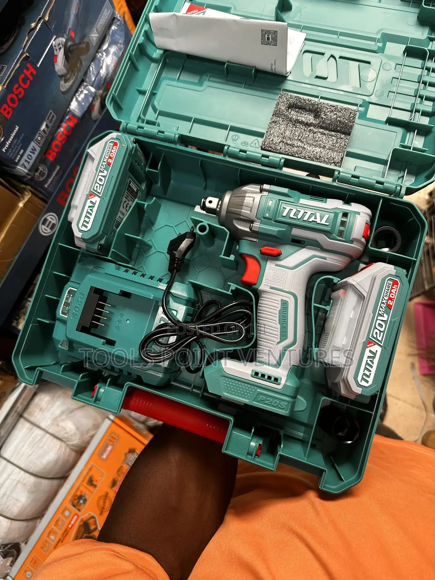 Total 20v Cordless Impact Wrench