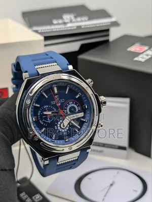 Rewardvip Rubber Chronograph Wristwatch Solid Quality 