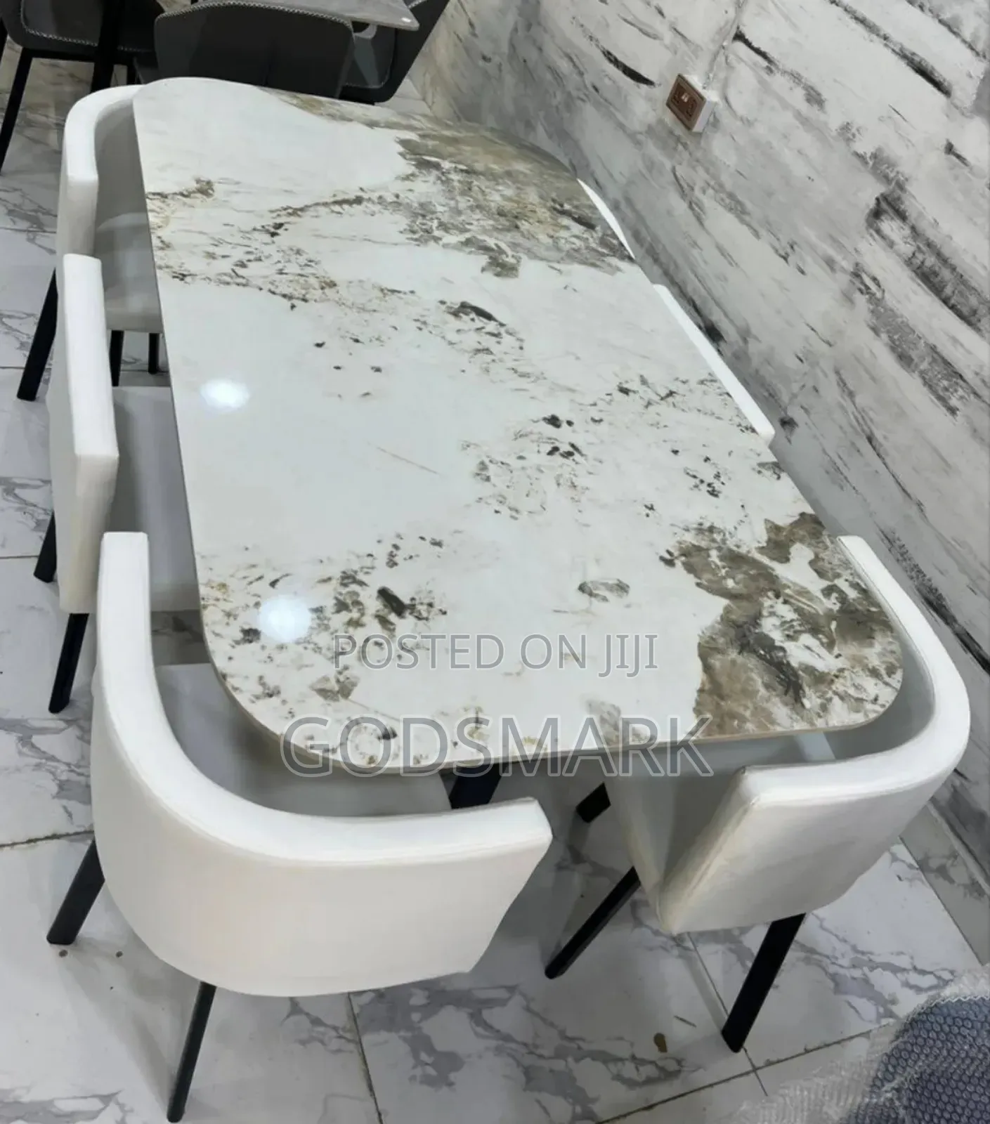 White Dining Set (Marble Top)