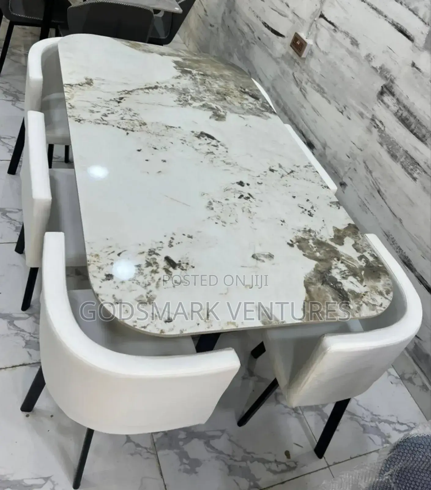 White Dining Set (Marble Top)