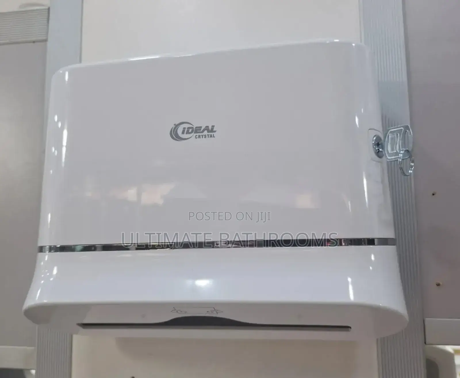 Ideal Lockable White Serviette Paper Dispenser