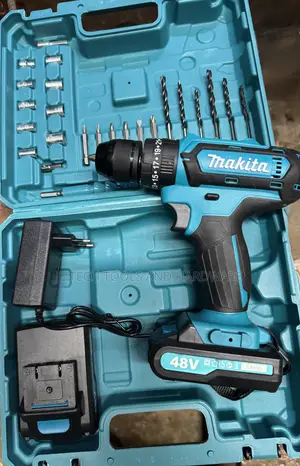 Makita 48v Cordless Drill Accessories in a Case.