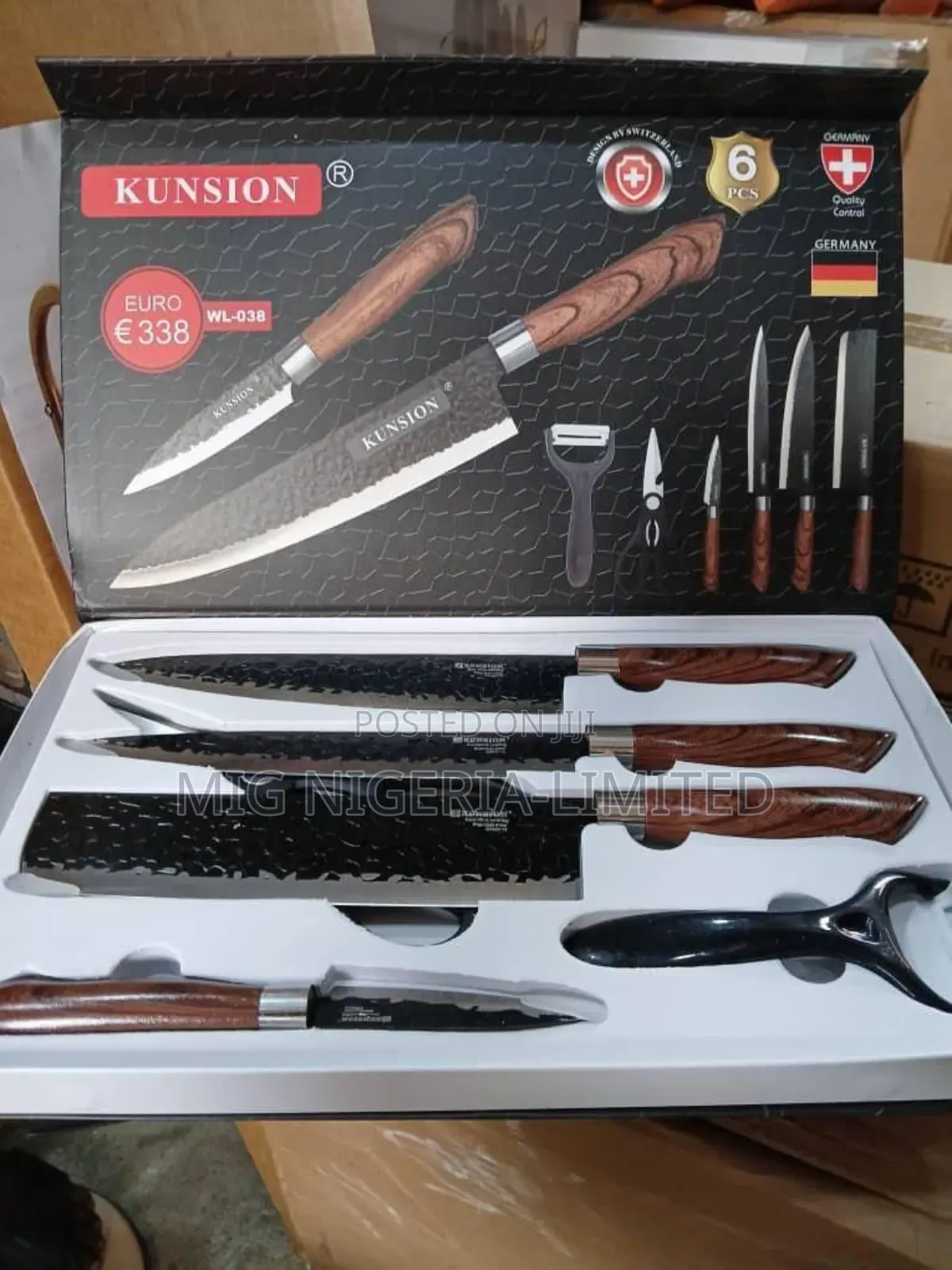 Evdrtverh 7pcs Kitchen Knife Set Black Module