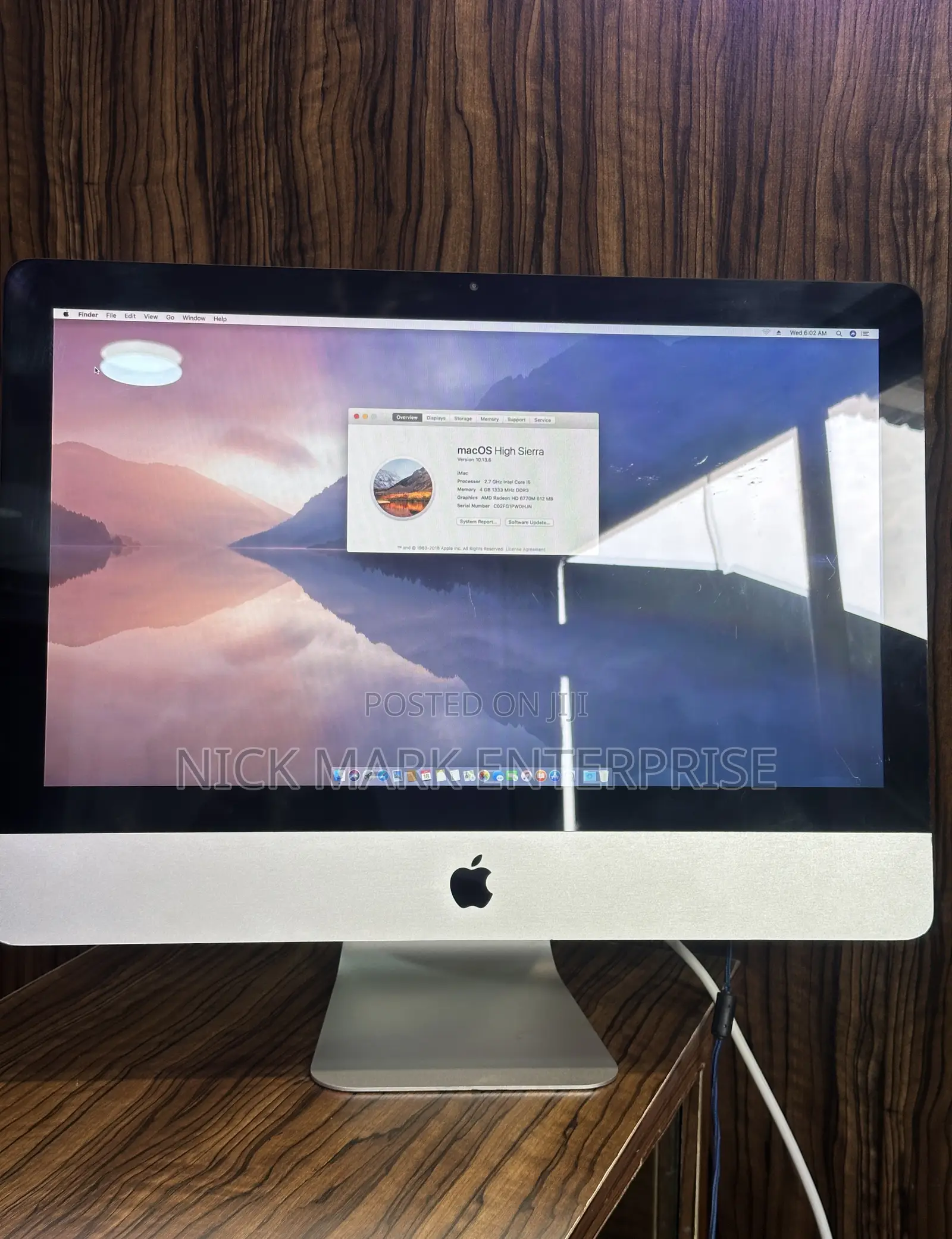 Desktop Computer Apple iMac 8GB Intel Core i5 HDD 1T