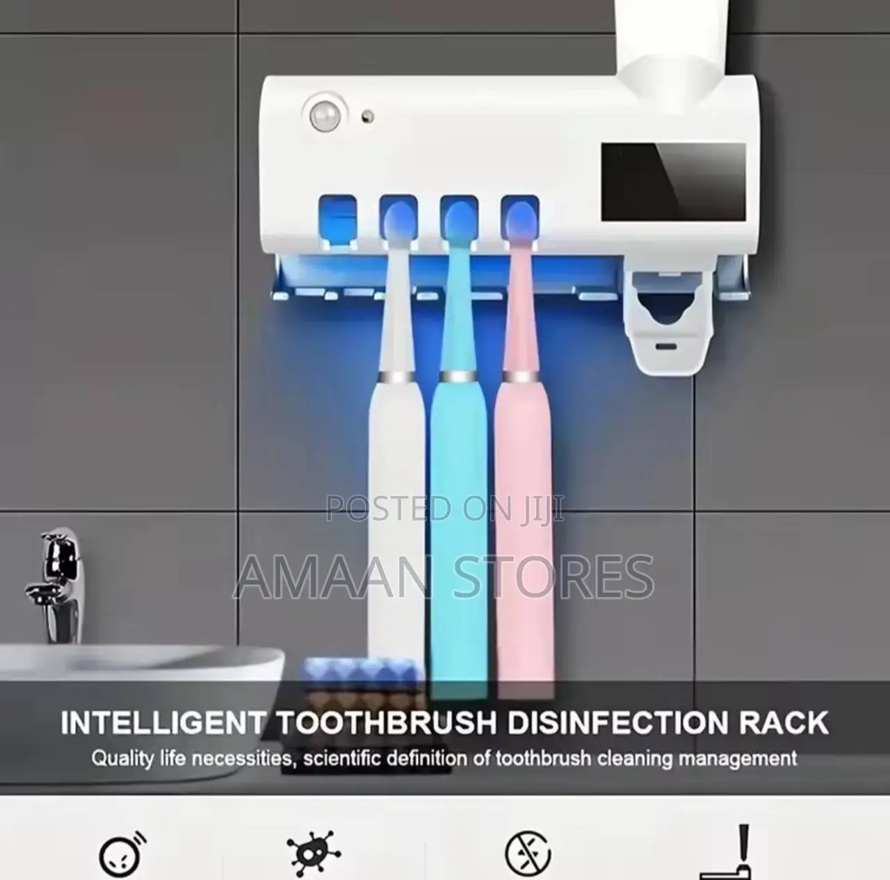 Uv Toothbrush Holder With Infrared Sensor Dispenser