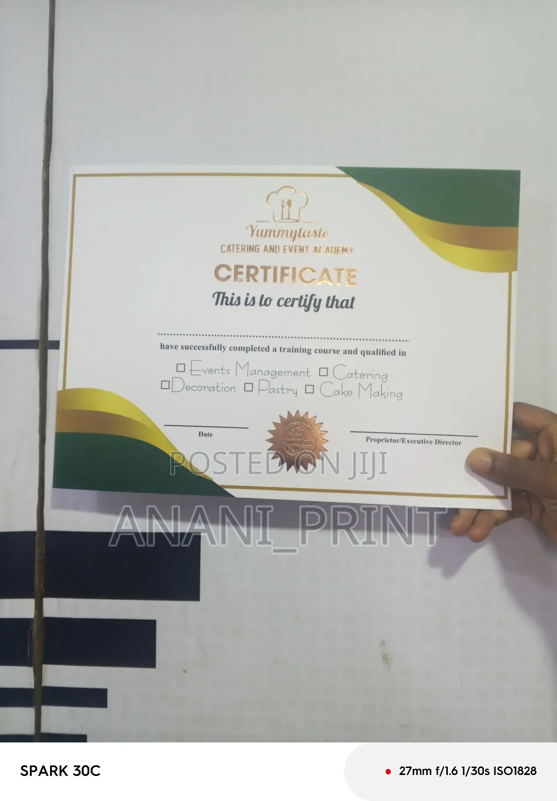 Custom Certificate