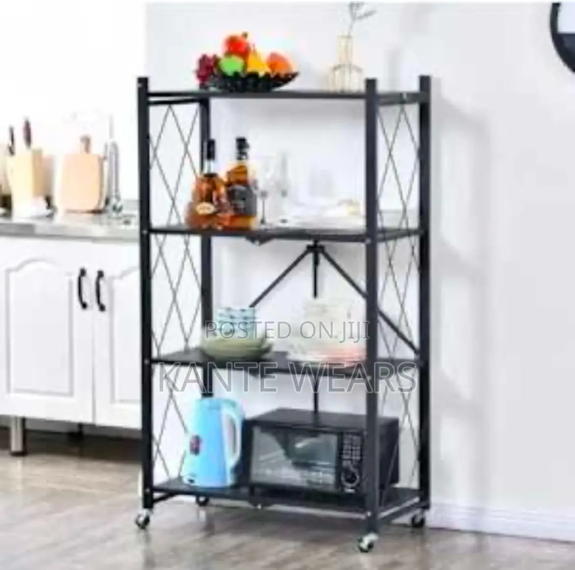 4 Layer Aluminium Steel Foldable Shelf Rack