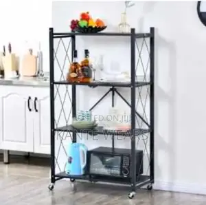 4 Layer Aluminium Steel Foldable Shelf Rack
