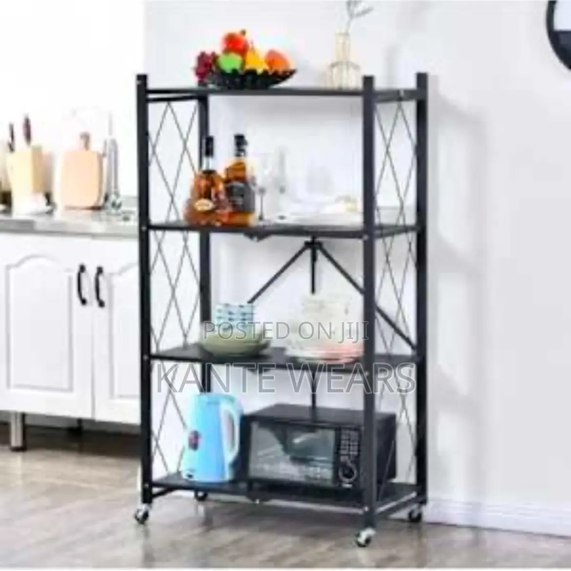 4 Layer Aluminium Steel Foldable Shelf Rack