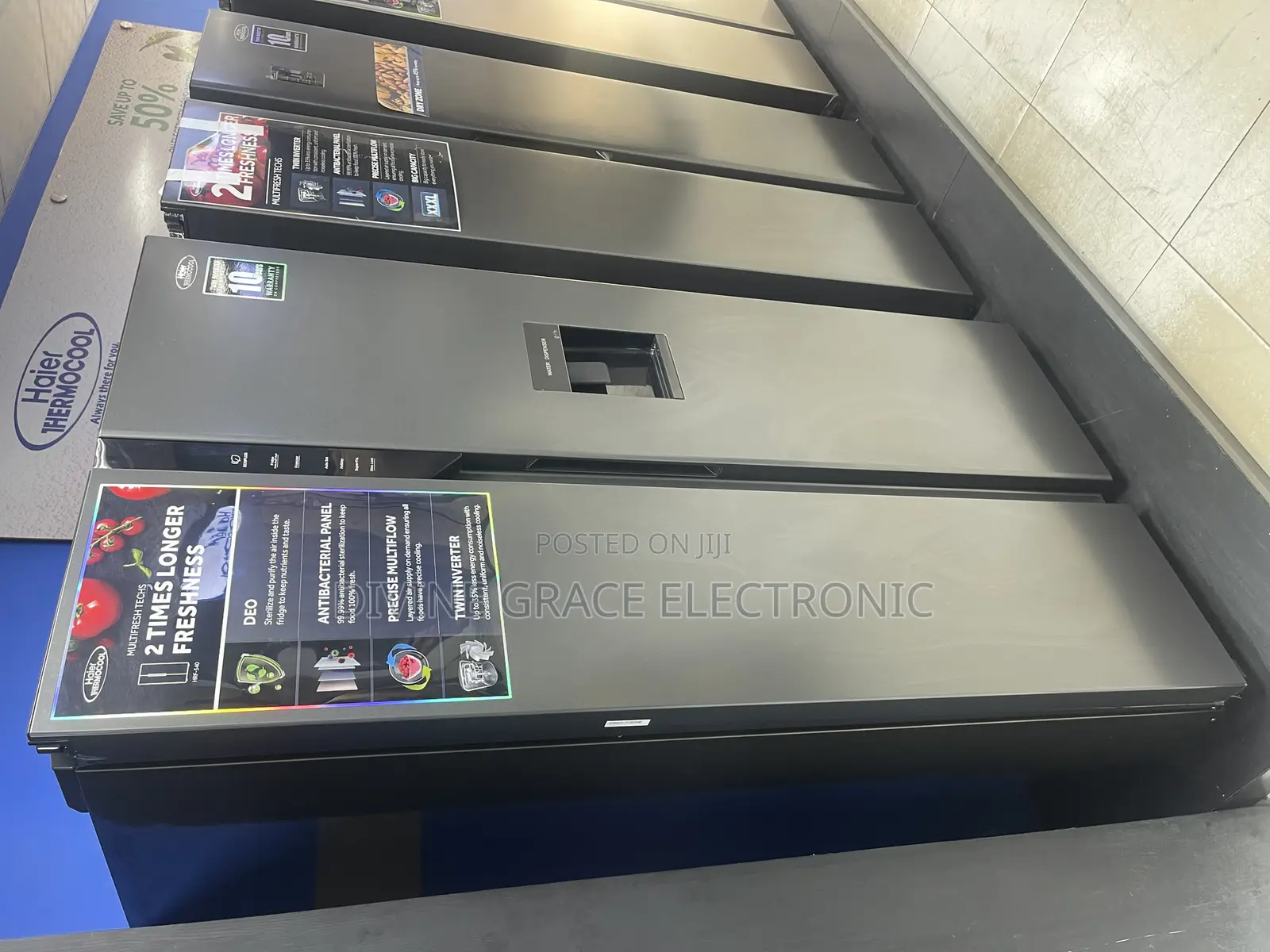 540 Litres Side by Side Haier Thermocool Refrigerator