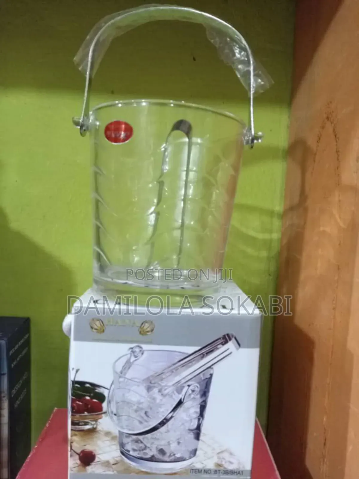 Glass Ice Bucket With Picker