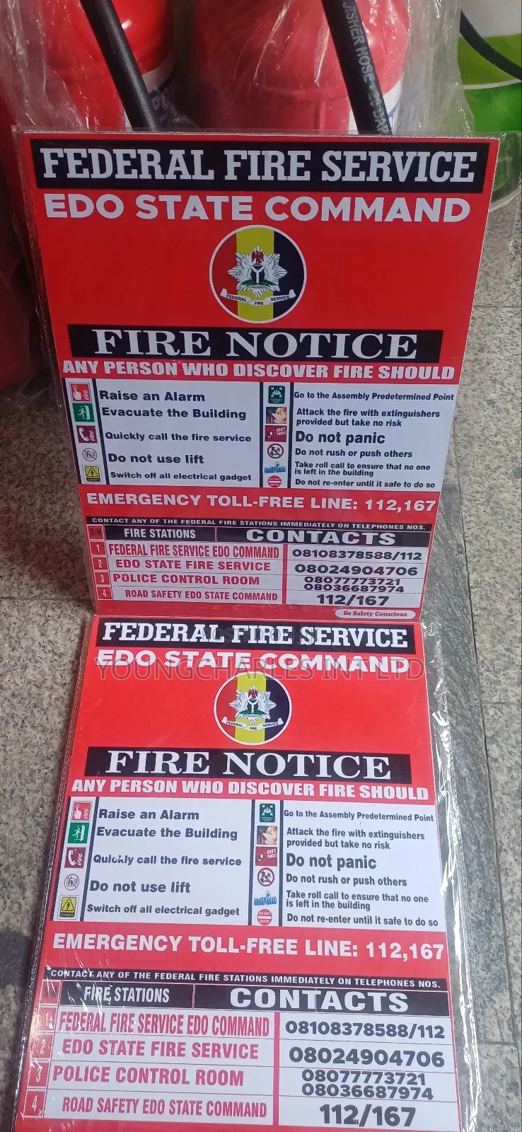 Edo State Fire Notice