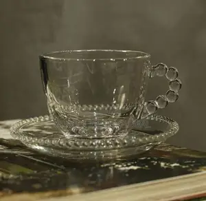Glass Tea Cup and Saucer