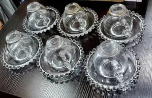 Glass Tea Cup and Saucer