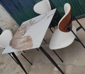 Simple Marble Four Seater Dining Table