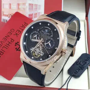 Patek Leather Automatic Watch