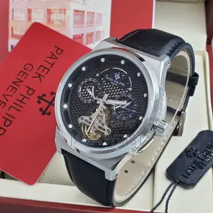 Patek Leather Automatic Watch