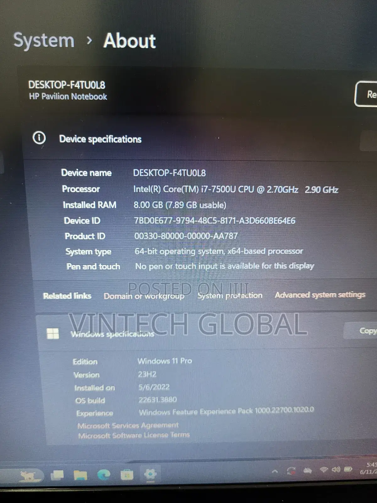 Laptop HP Pavilion 15 8GB Intel Core I7 HDD 1T