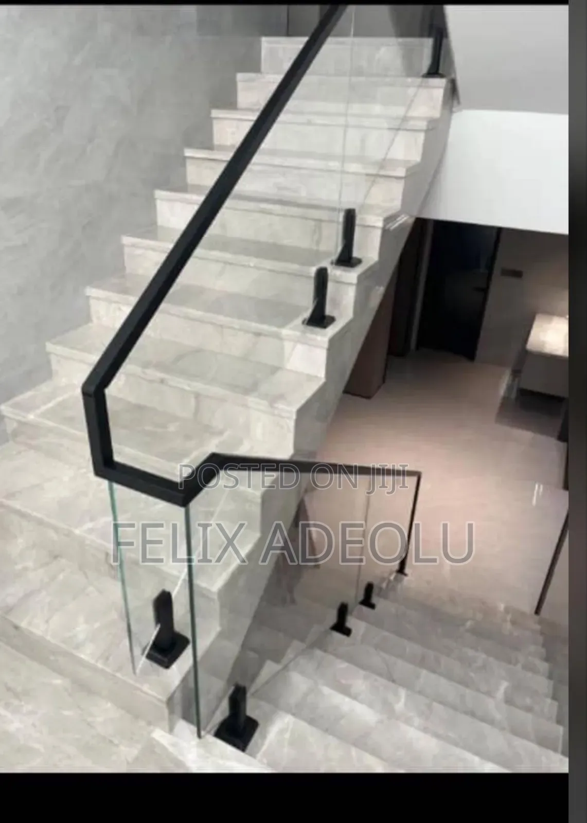 Handrails Staircase With Black Accessories