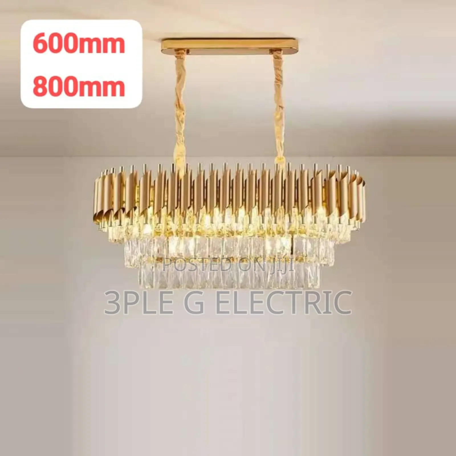 Long Crystal Chandelier 600mm