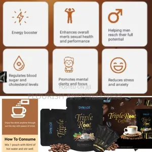 Triple Root Coffee Natural Men's Energy Libido Booster
