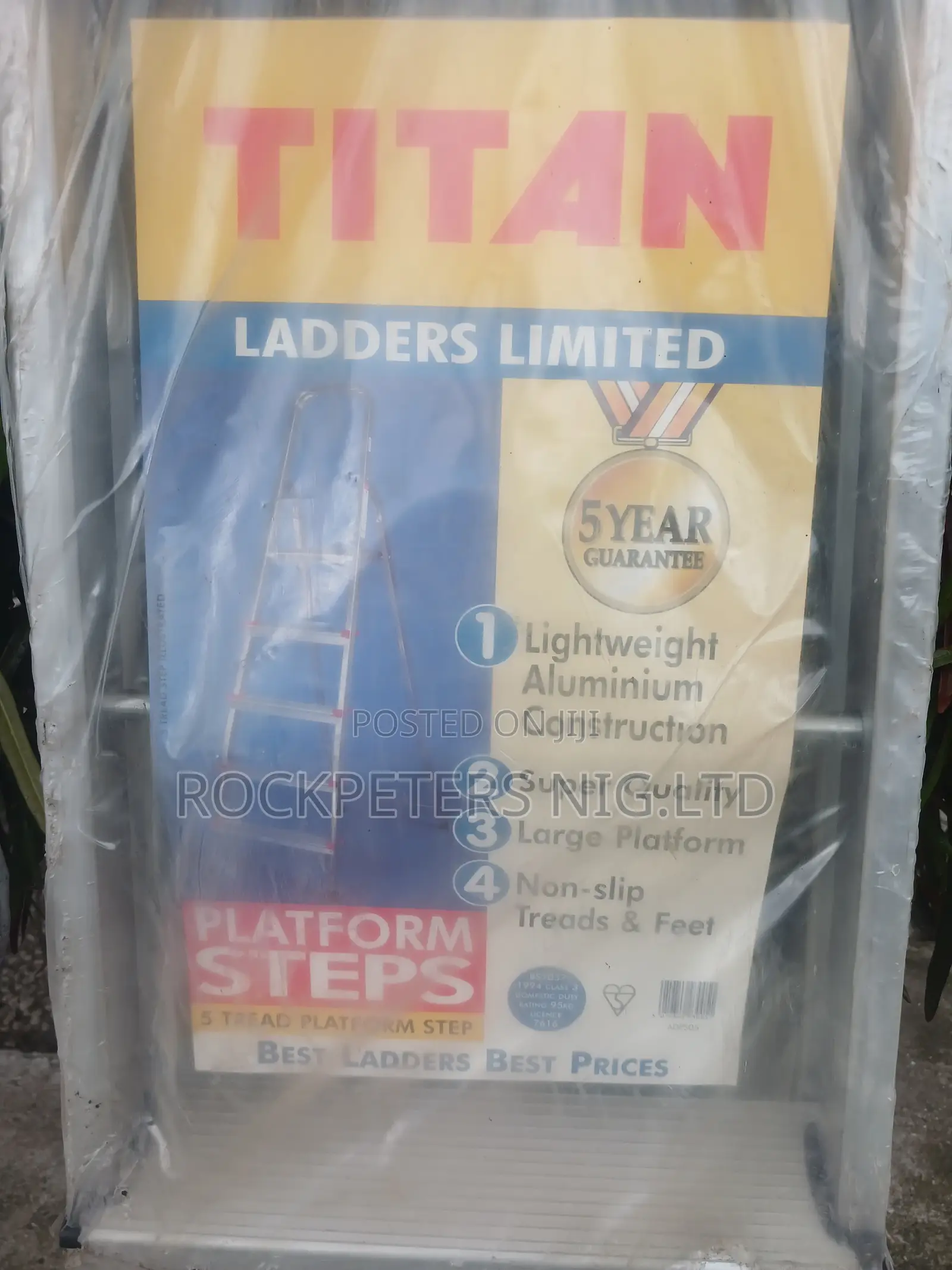 Titan 5-Step Aluminum Platform Ladder