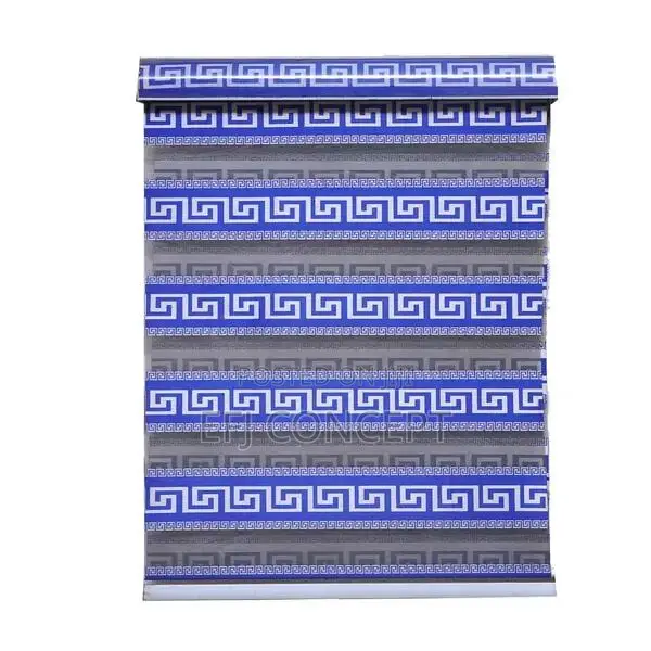 Blue Versace Color Day and Night Window Blind
