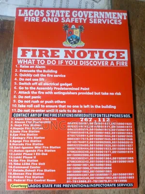 Lagos State Fire Notice