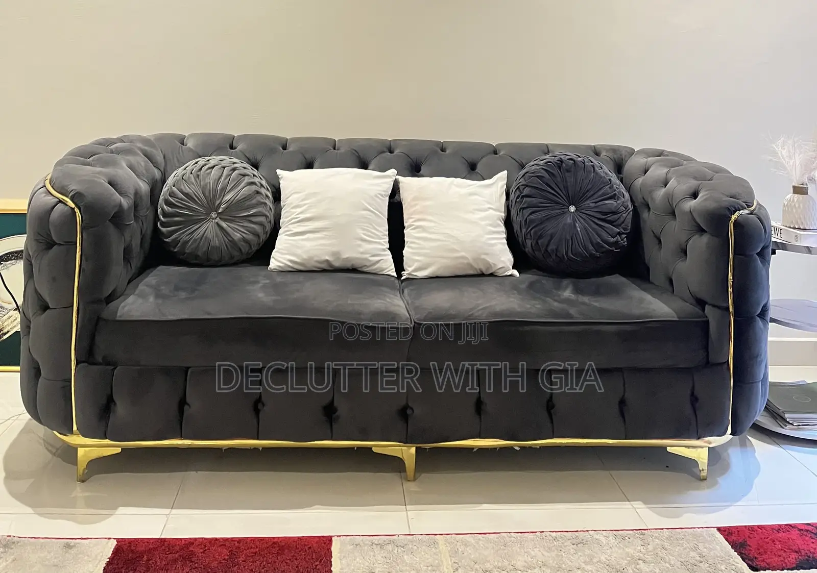 3 Seater and 2 Seater Sofa/Chairs With Throw Pillows
