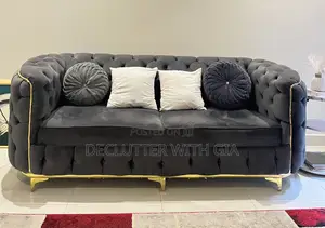 3 Seater and 2 Seater Sofa/Chairs With Throw Pillows