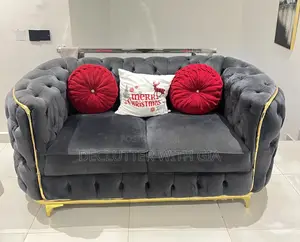 3 Seater and 2 Seater Sofa/Chairs With Throw Pillows