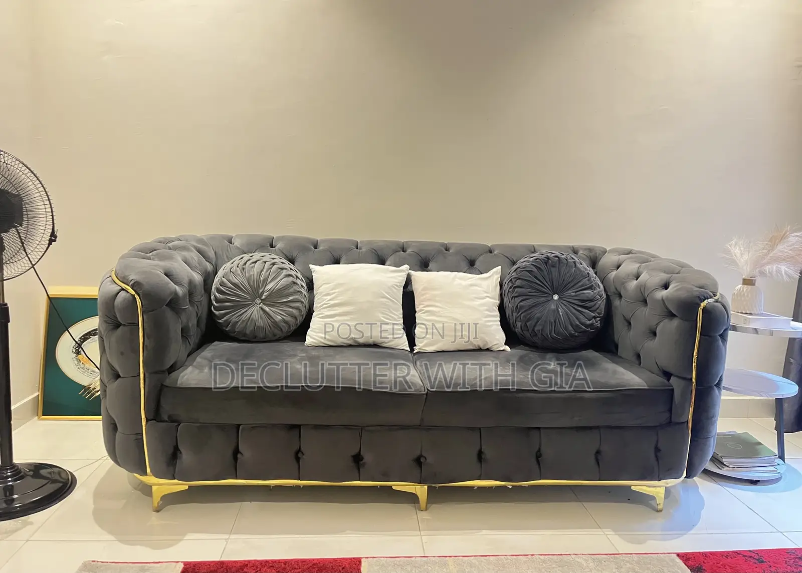 3 Seater and 2 Seater Sofa/Chairs With Throw Pillows