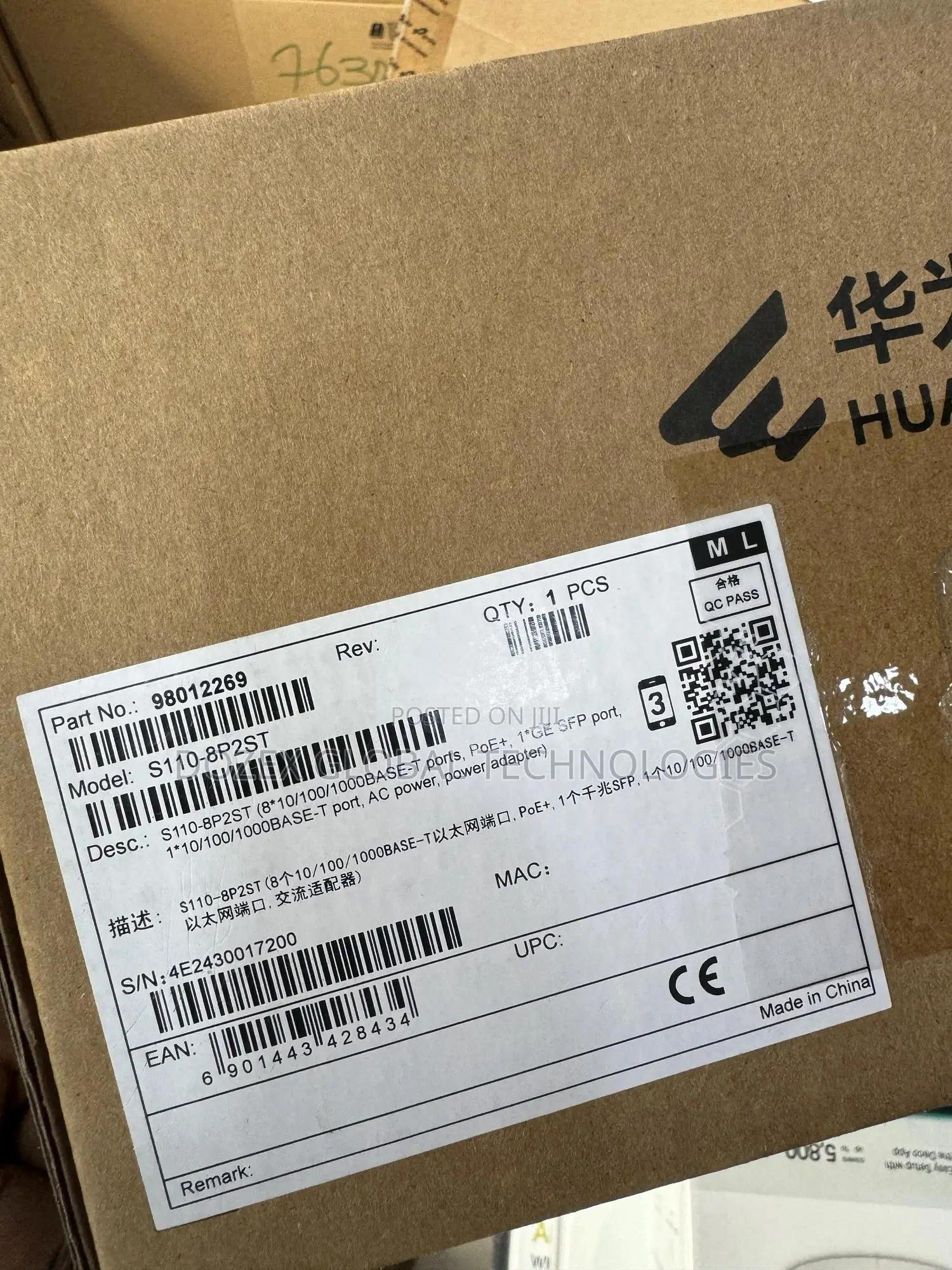 Huawei 8 Ports Gigabits and Poe Switch