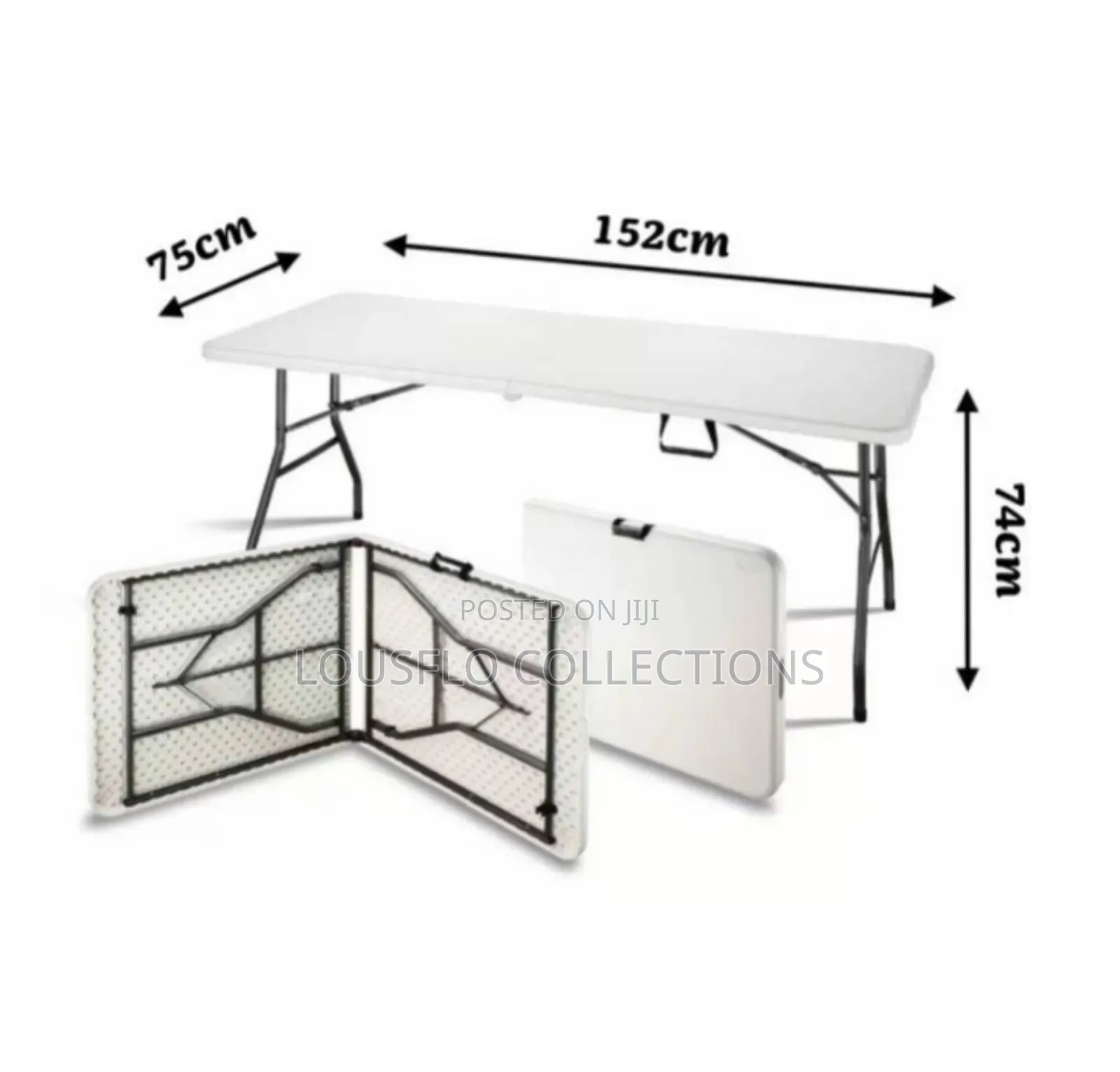 Quality Long 6f Foldable Rectangule Plastic Table for 10 Chairs