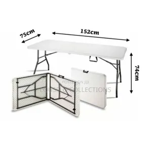 Quality Long 6f Foldable Rectangule Plastic Table for 10 Chairs