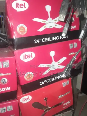 Itel 24-inch Electricity Ceiling Fan- Double Ball Bearing