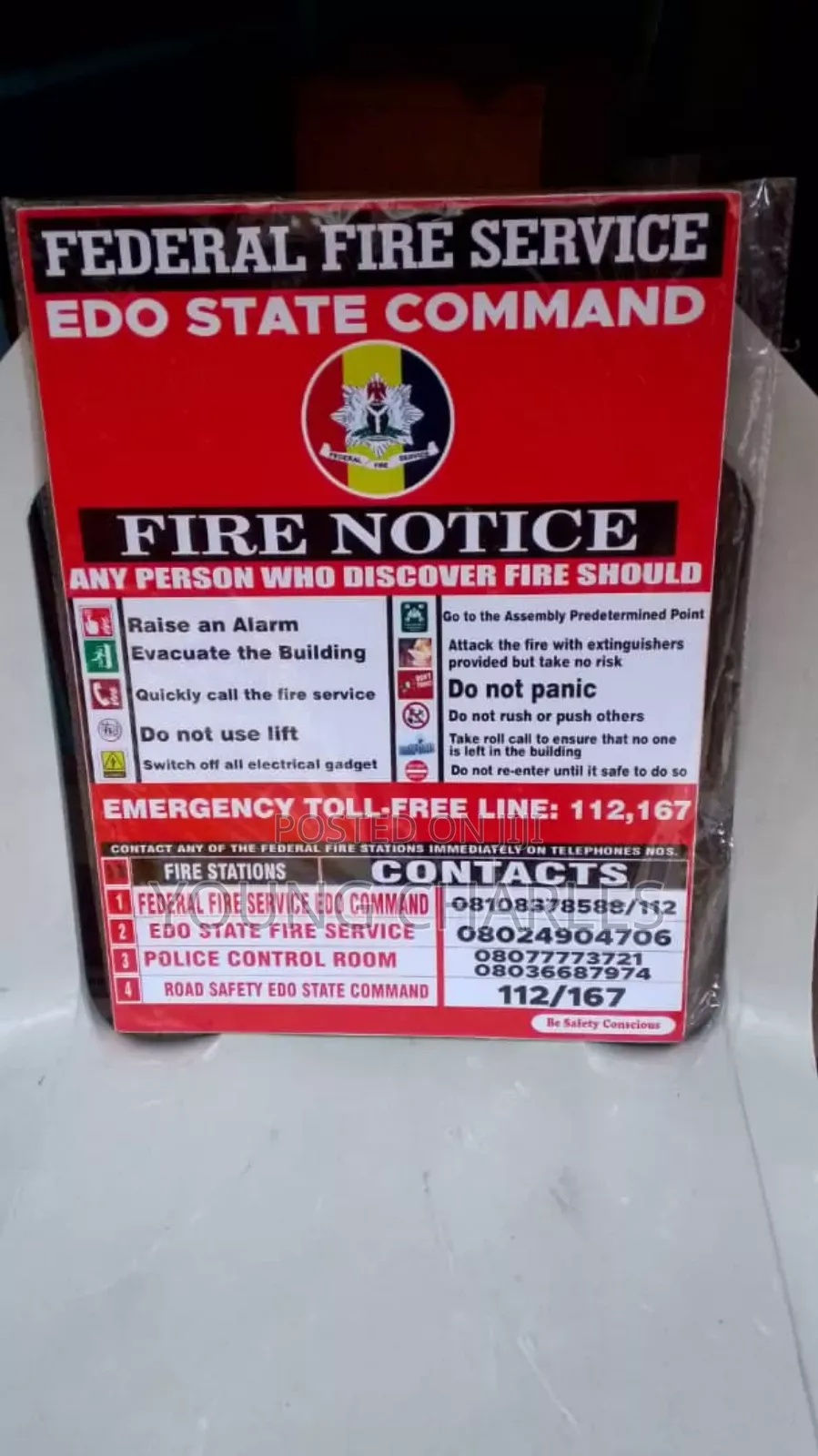 Edo State Fire Notice