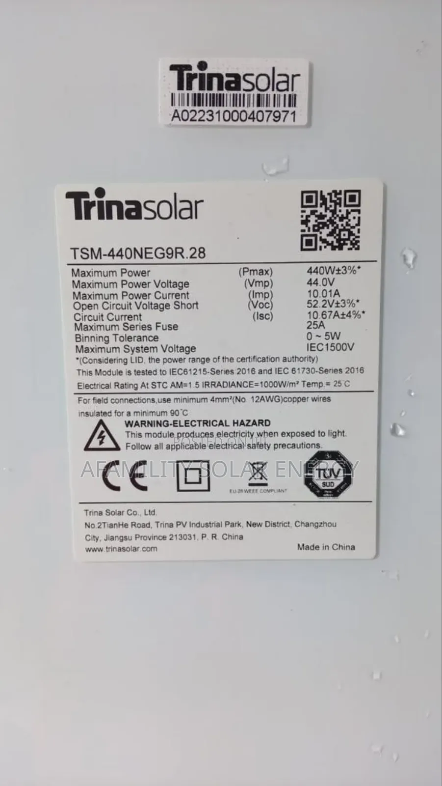 Trina Solar Panels 440w