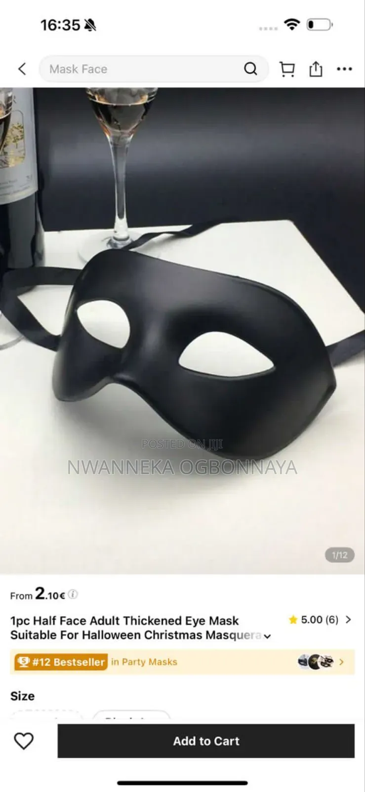 Half-Face Saro Eye Mask Makeup