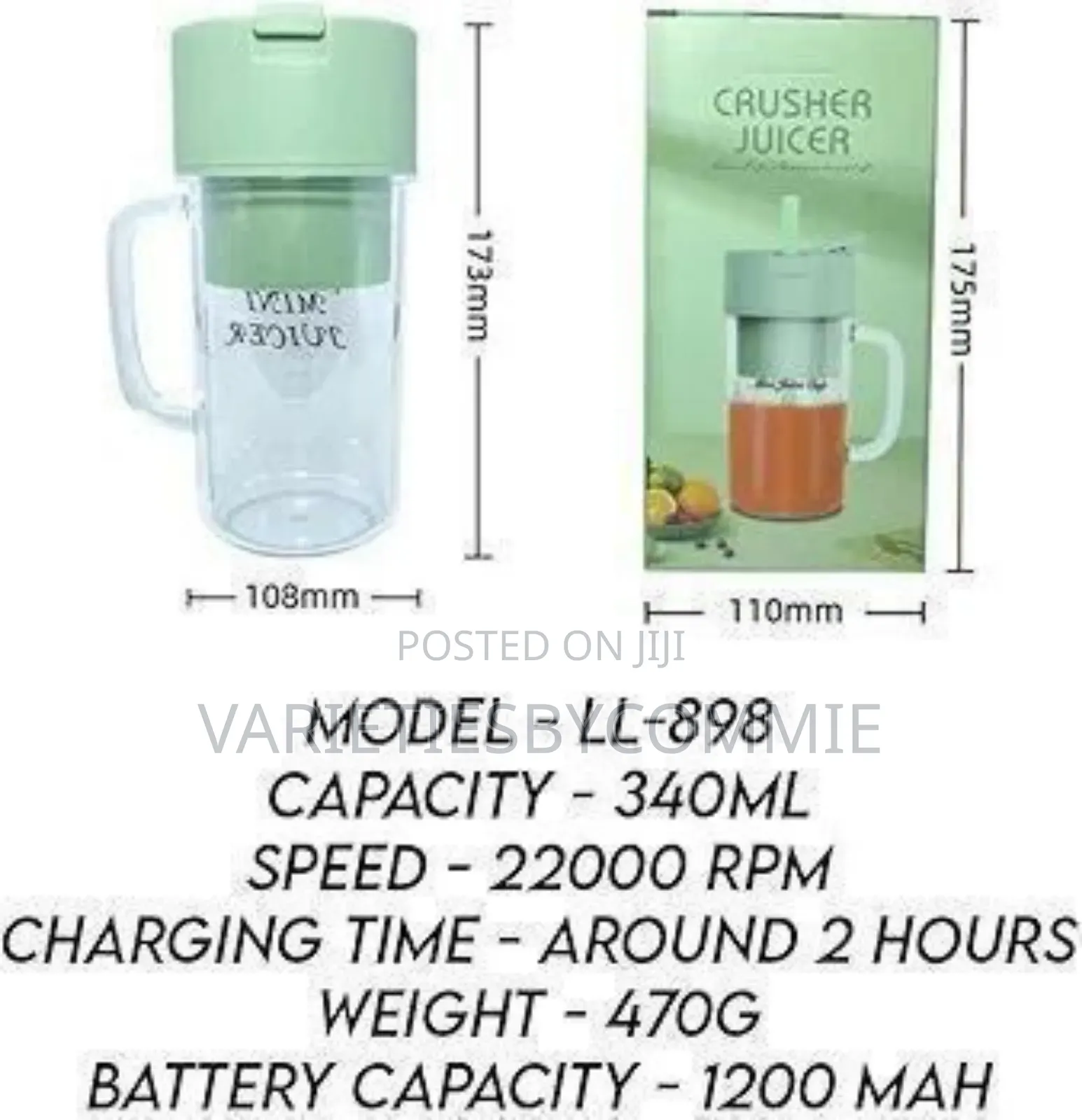2 in 1 Portable Juicier With Straw