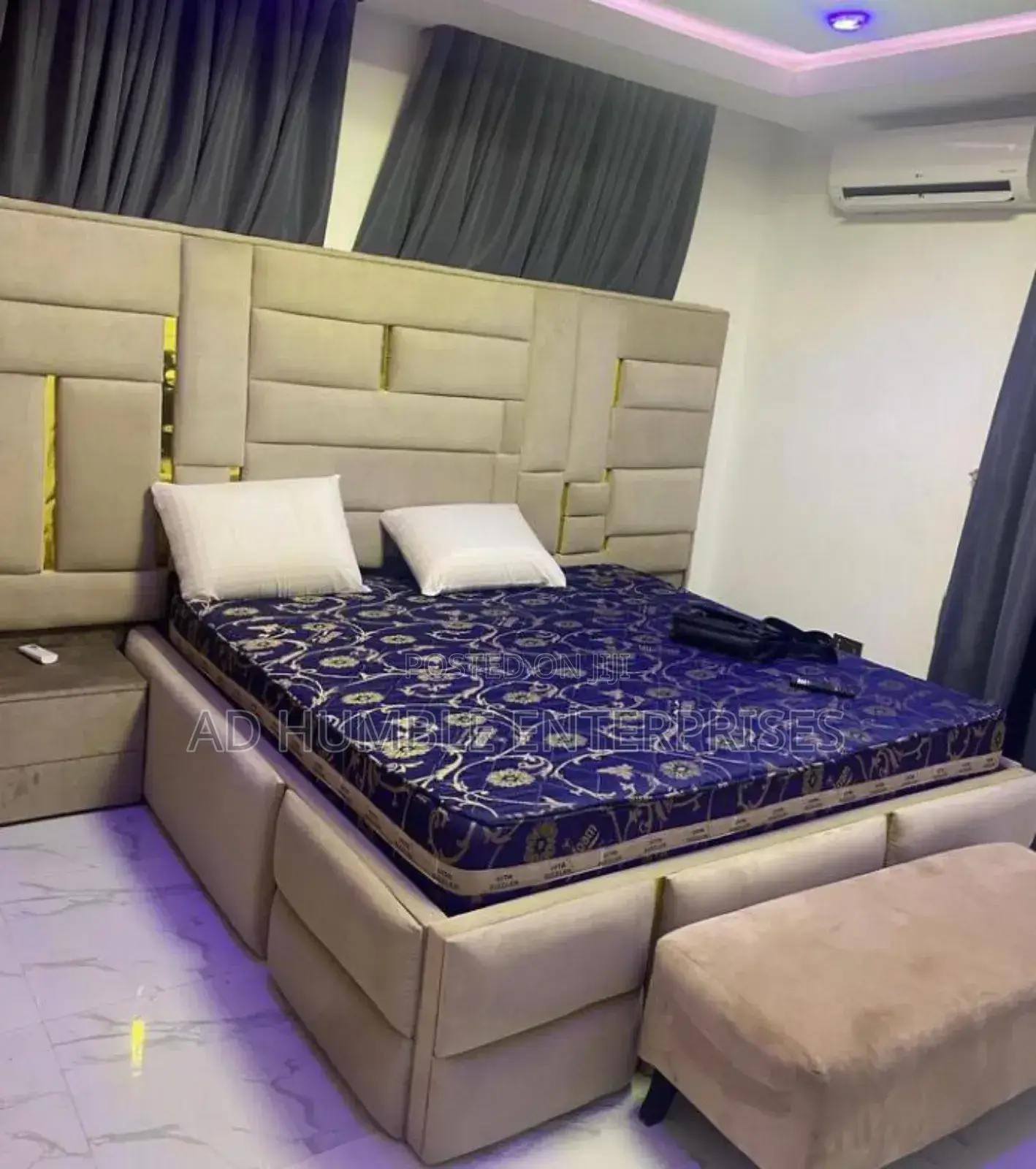 Extra Large Size Padded Bedframe