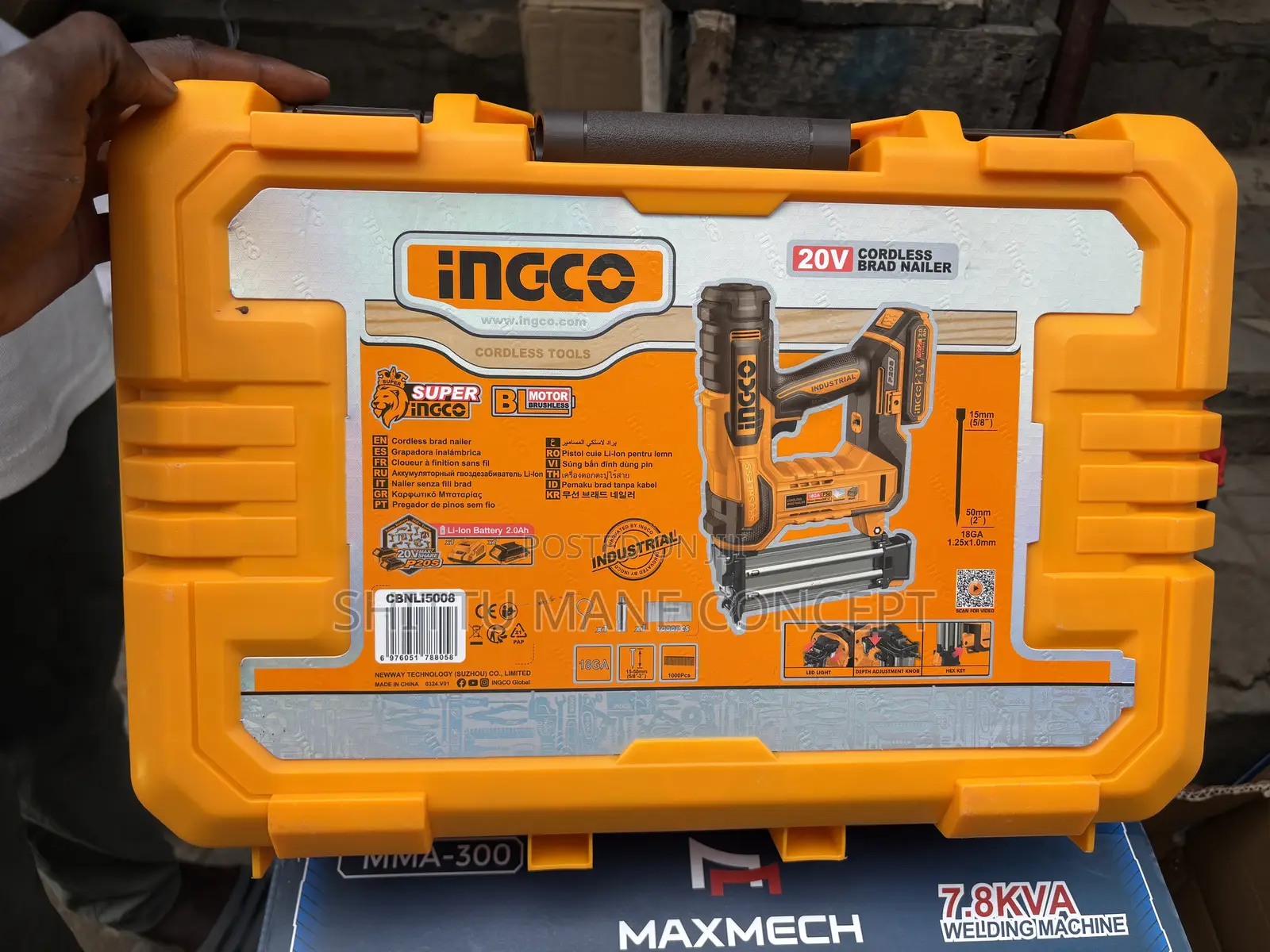 Ingco Cordless Brad Nailer 50mm 2”
