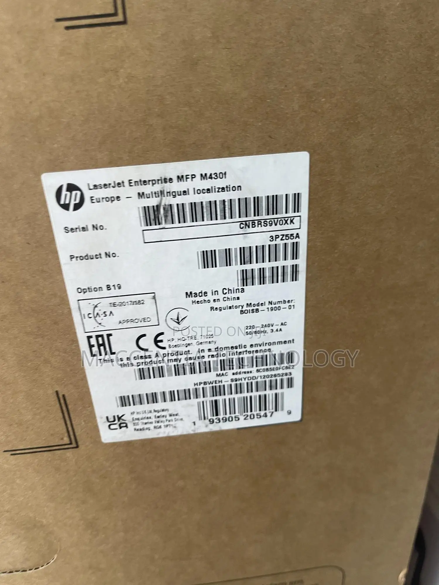 Hp Laserjet Enterprise MFP M430f