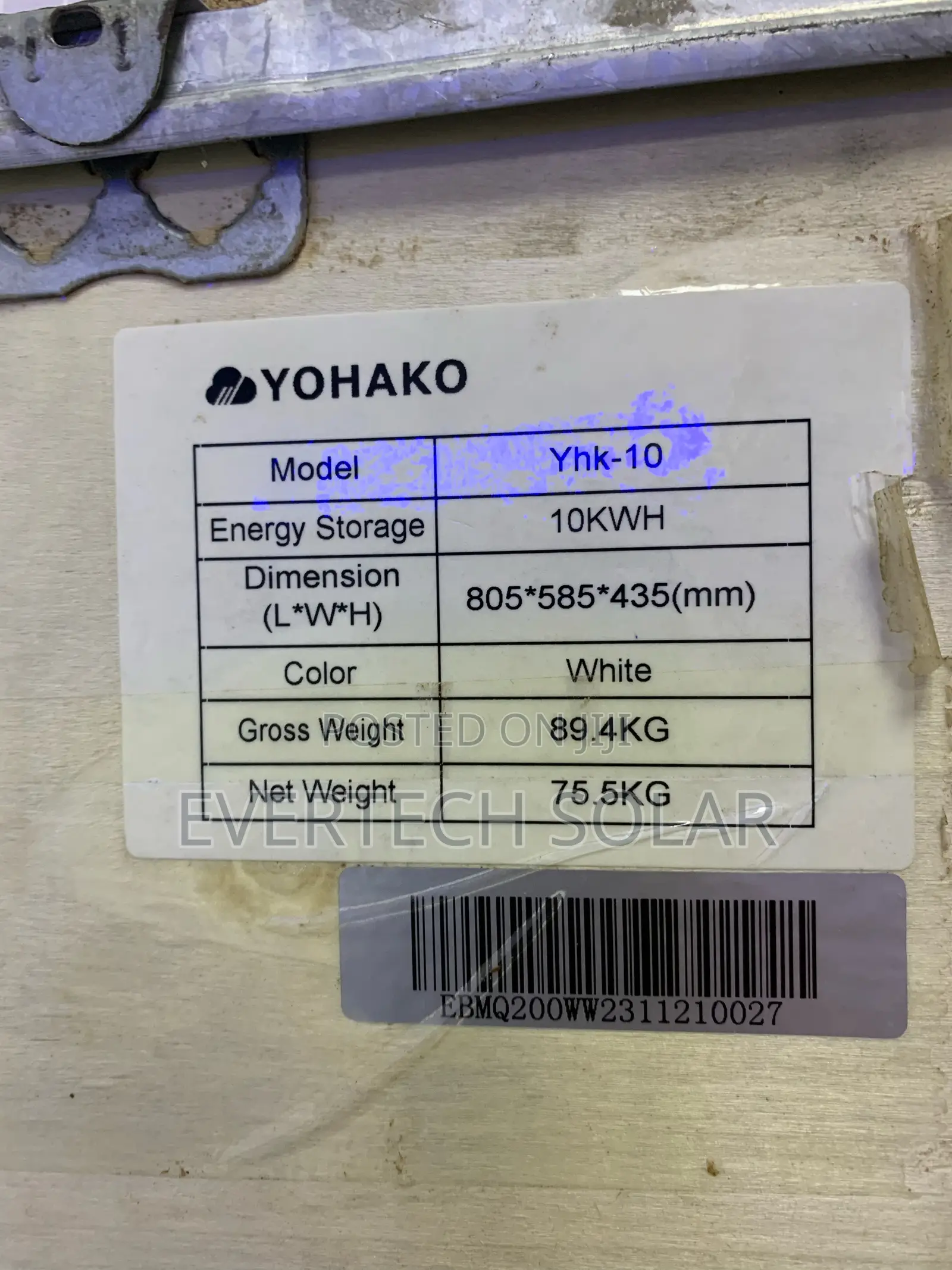 Yohako 10kwhs Lithium Battery 48v